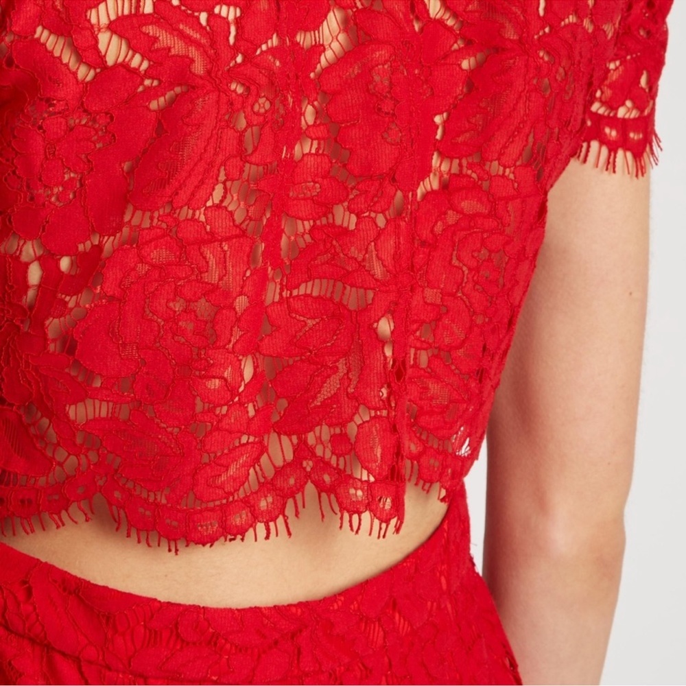 DVF Alma Lace Cutout Dress in Scandal - Size 0 - Picture 11 of 13